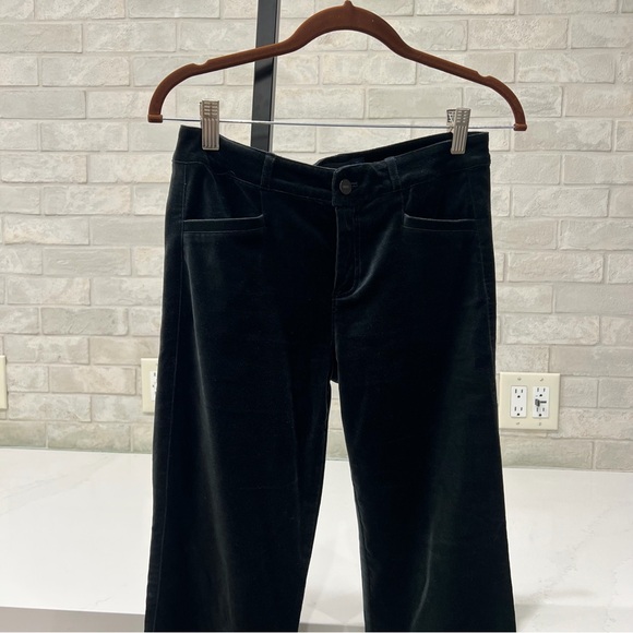 PAIGE Dark Gray Blue Velvet Flare Pants Size 26 - Picture 9 of 9